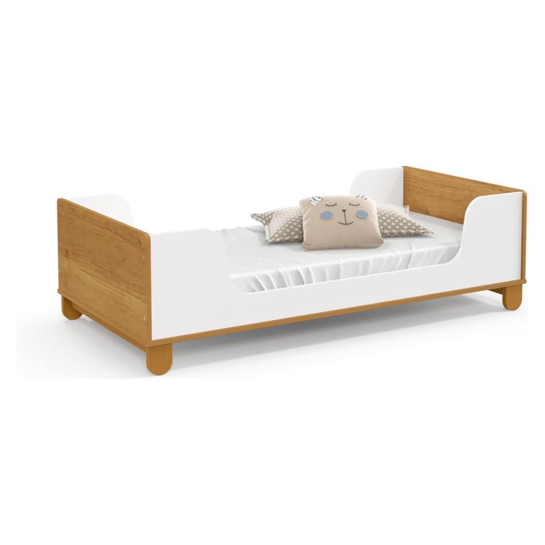 KIDSCOOL Mini Cama Zupi Blanca Caramelo
