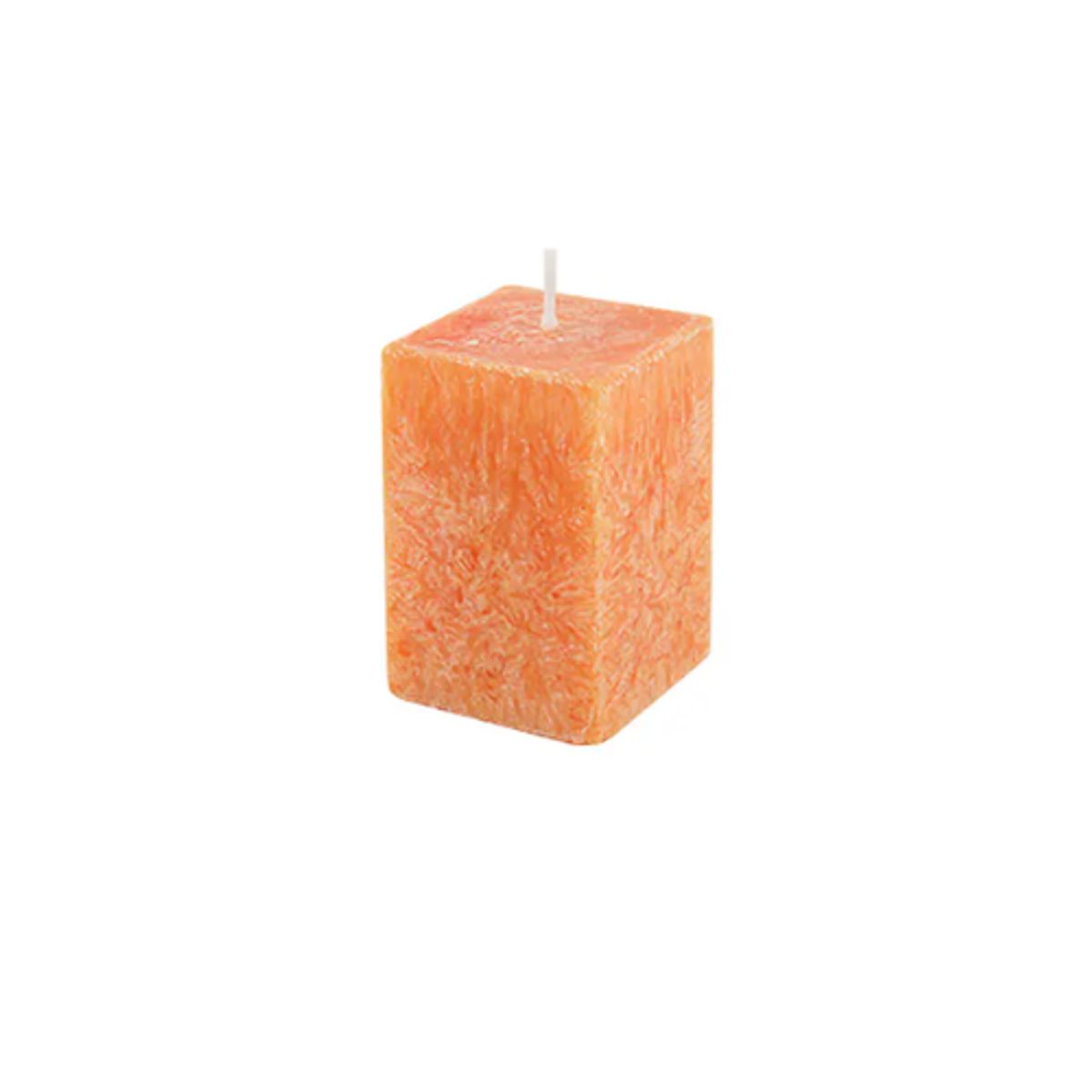 GENERICO - Set 6 Vela Aromática Bloque 10 cm Color Naranja