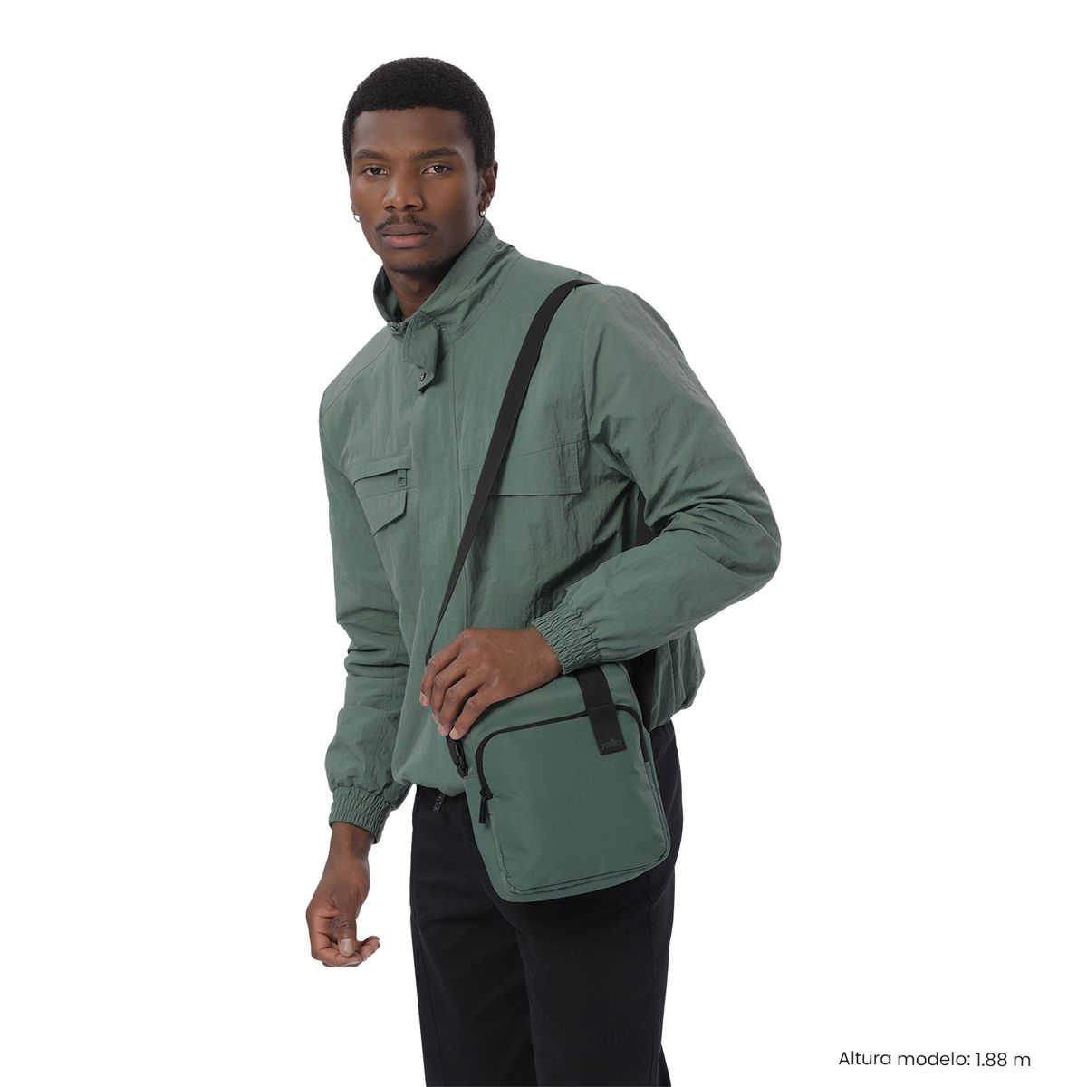 TOTTO - Bolso para Hombre Drill tipo Crossbody Pequeño Verde