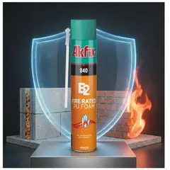 AKFIX - Espuma Poliuretano 840 750ml Resistente Al Fuego B2
