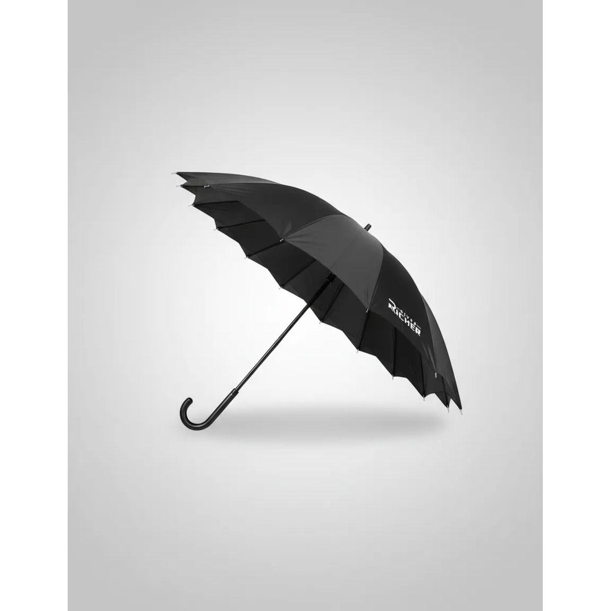 GENERICO - Paraguas Negro 83cm 16 Varillas Reforzado