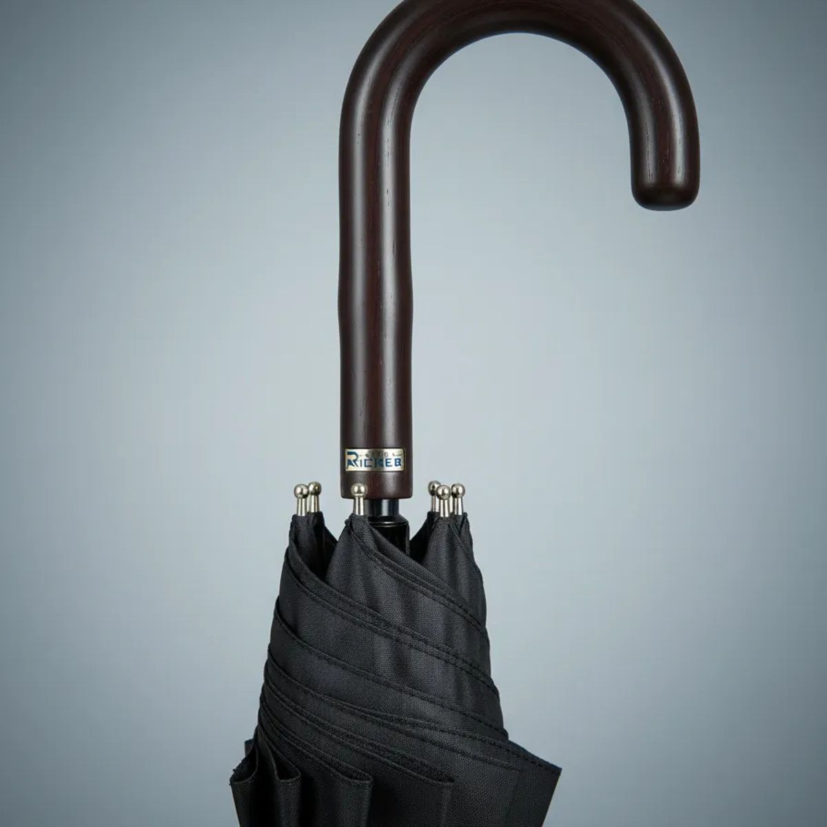 GENERICO - Paraguas Negro 83cm 16 Varillas Reforzado