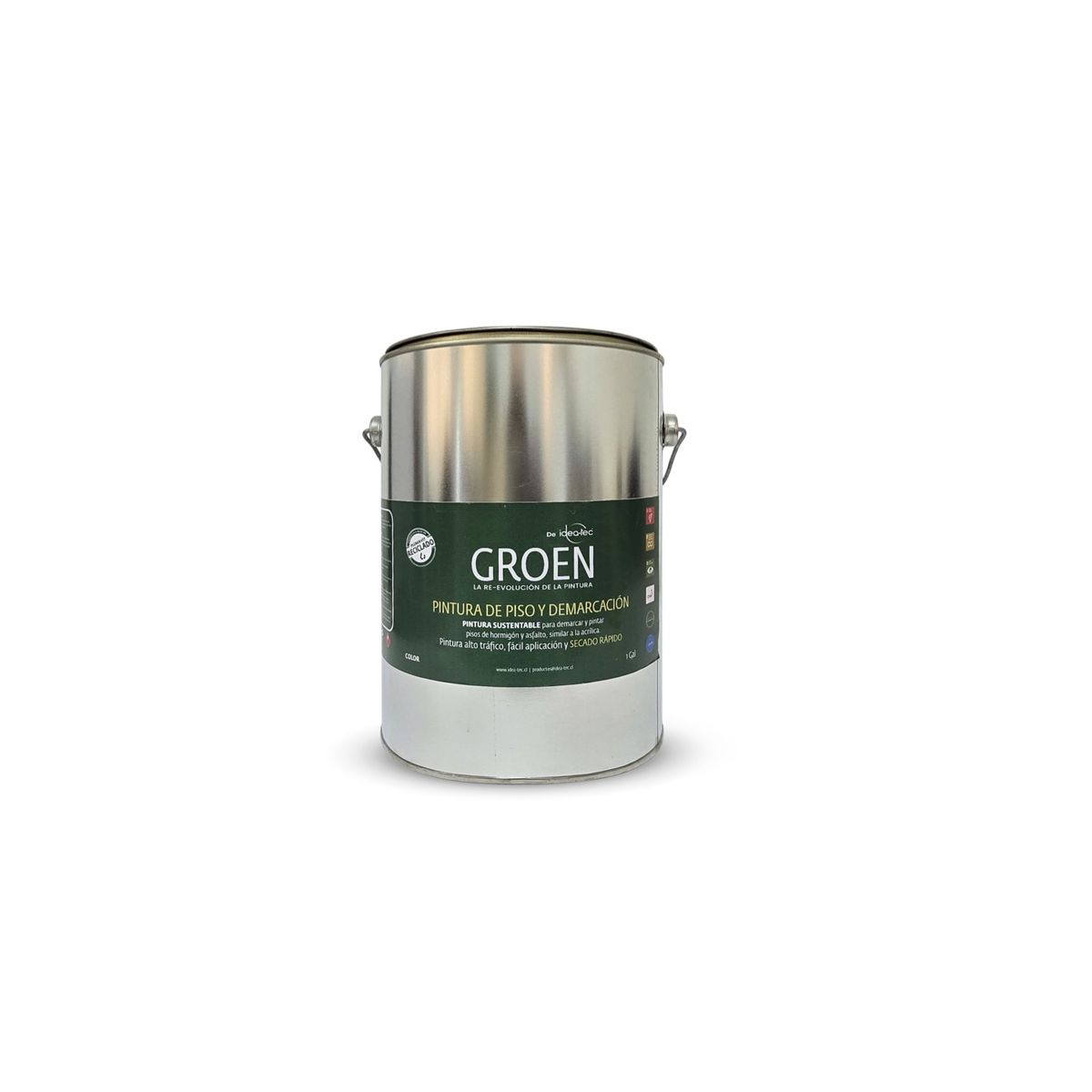 IDEA TEC - Pintura pisos alto tráfico Groen 3,8L blanco