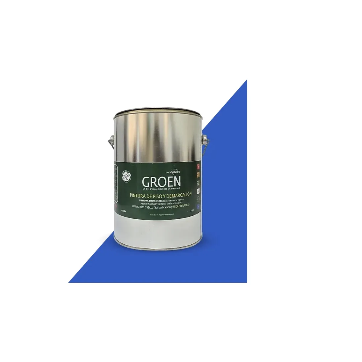 IDEA TEC - Pintura pisos alto tráfico Groen 3,8L azul