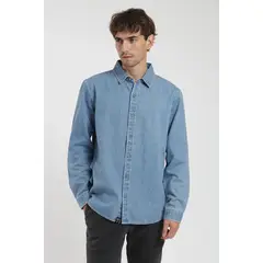 FROENS - Camisa manga larga denim