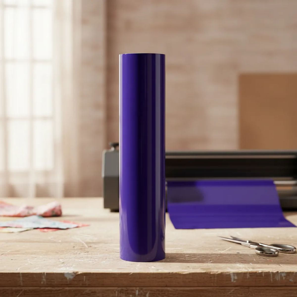 NEON - Vinilos Textil Pu Termotransferible Morado 50 Cm X Mts