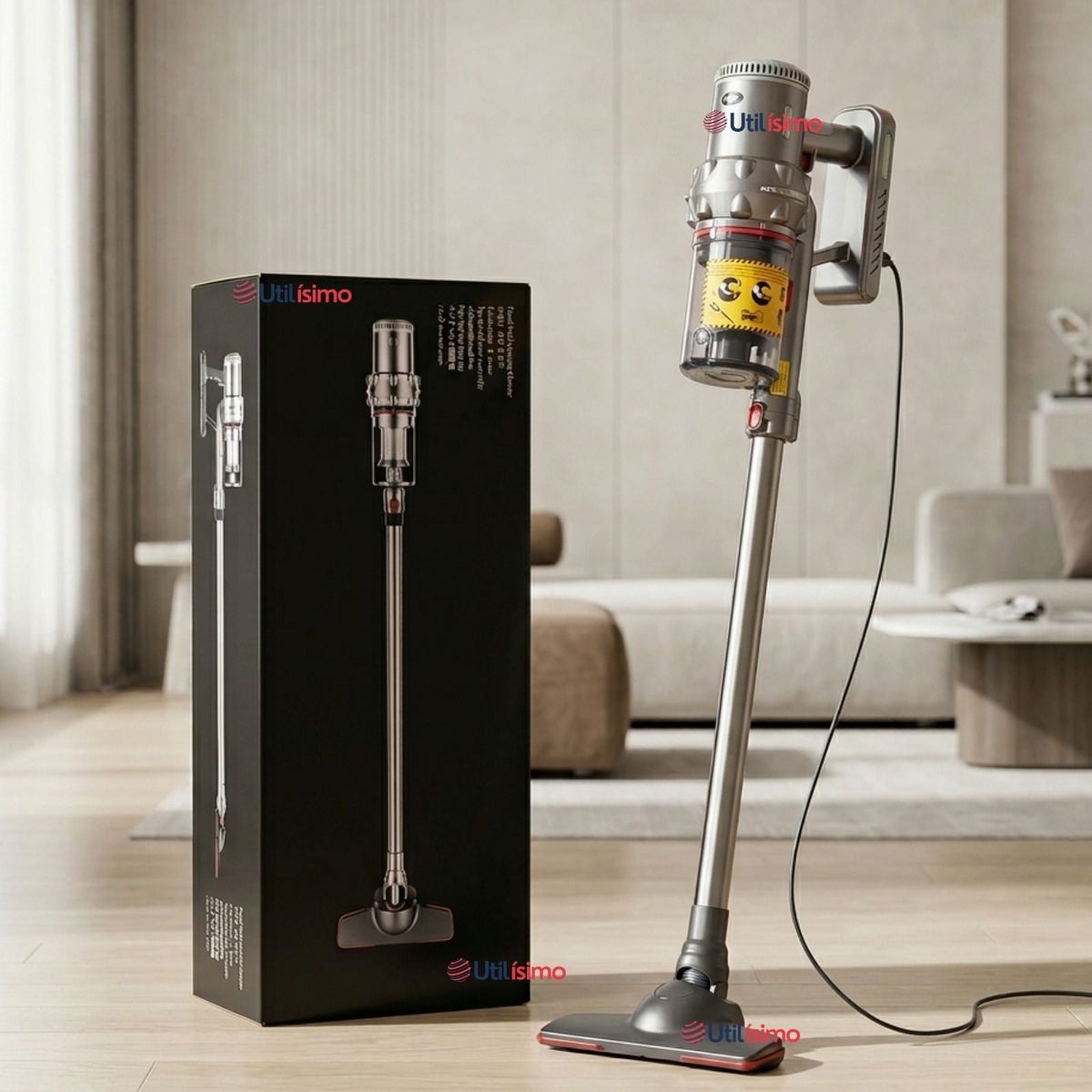 LINE - Aspiradora Vertical Portátil 3 Velocidades Filtro Hepa Lavable