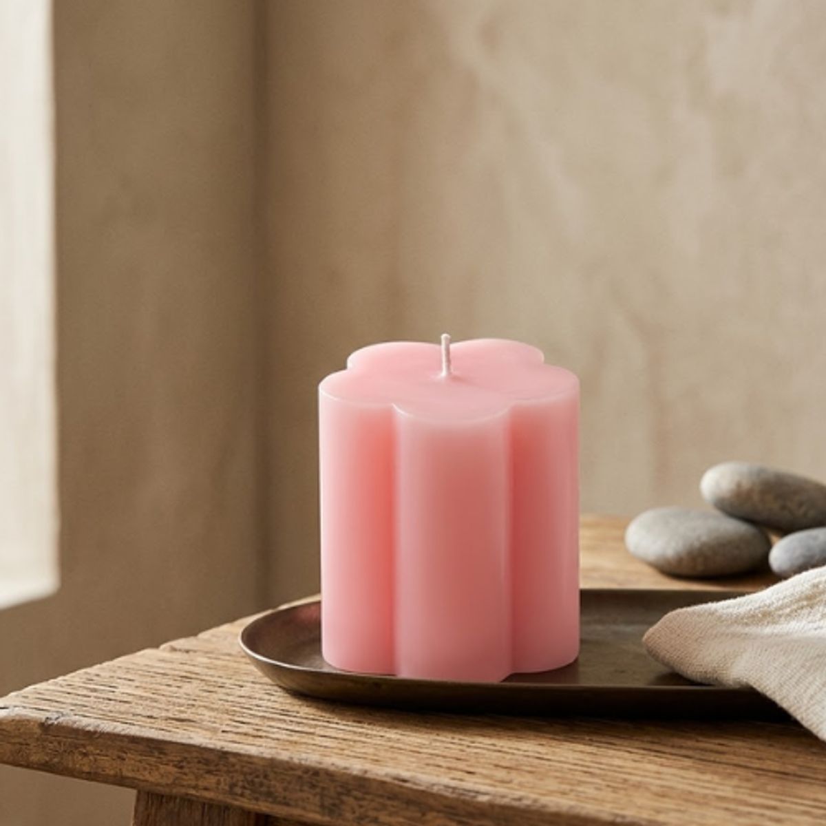 GENERICO - Set 6 Vela Aromática Flor 8cm Color Rosa