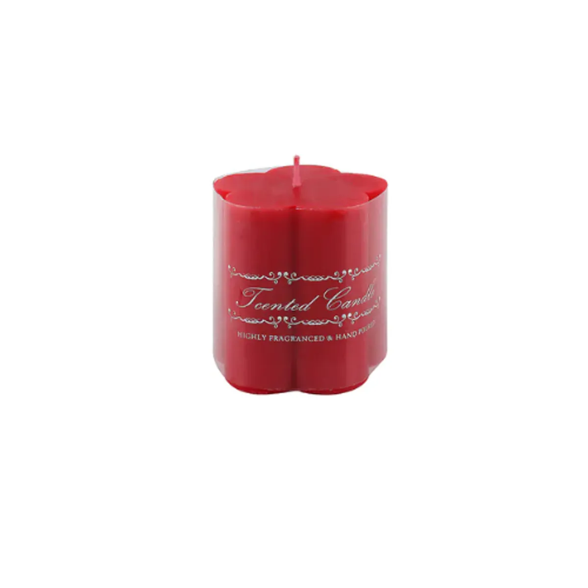 GENERICO - Set 6 Vela Aromática Flor 8cm Color Rojo