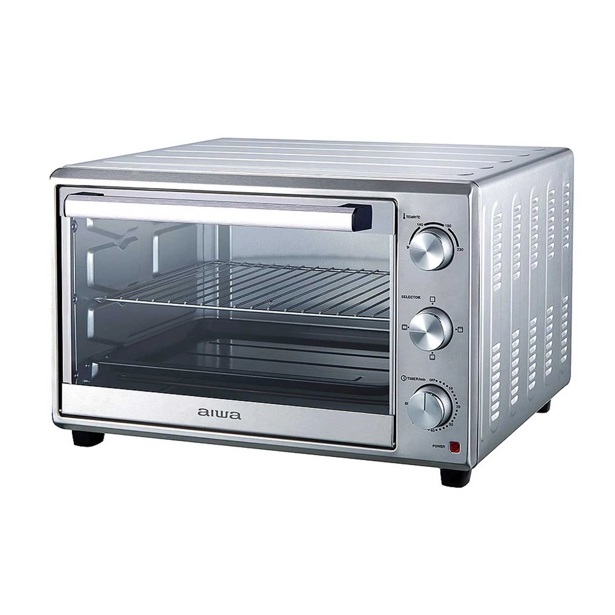 AIWA - HORNO ELÉCTRICO 60LTS 2200W 60MIN ACERO INOX 90ºC-230ºC AW-OK60