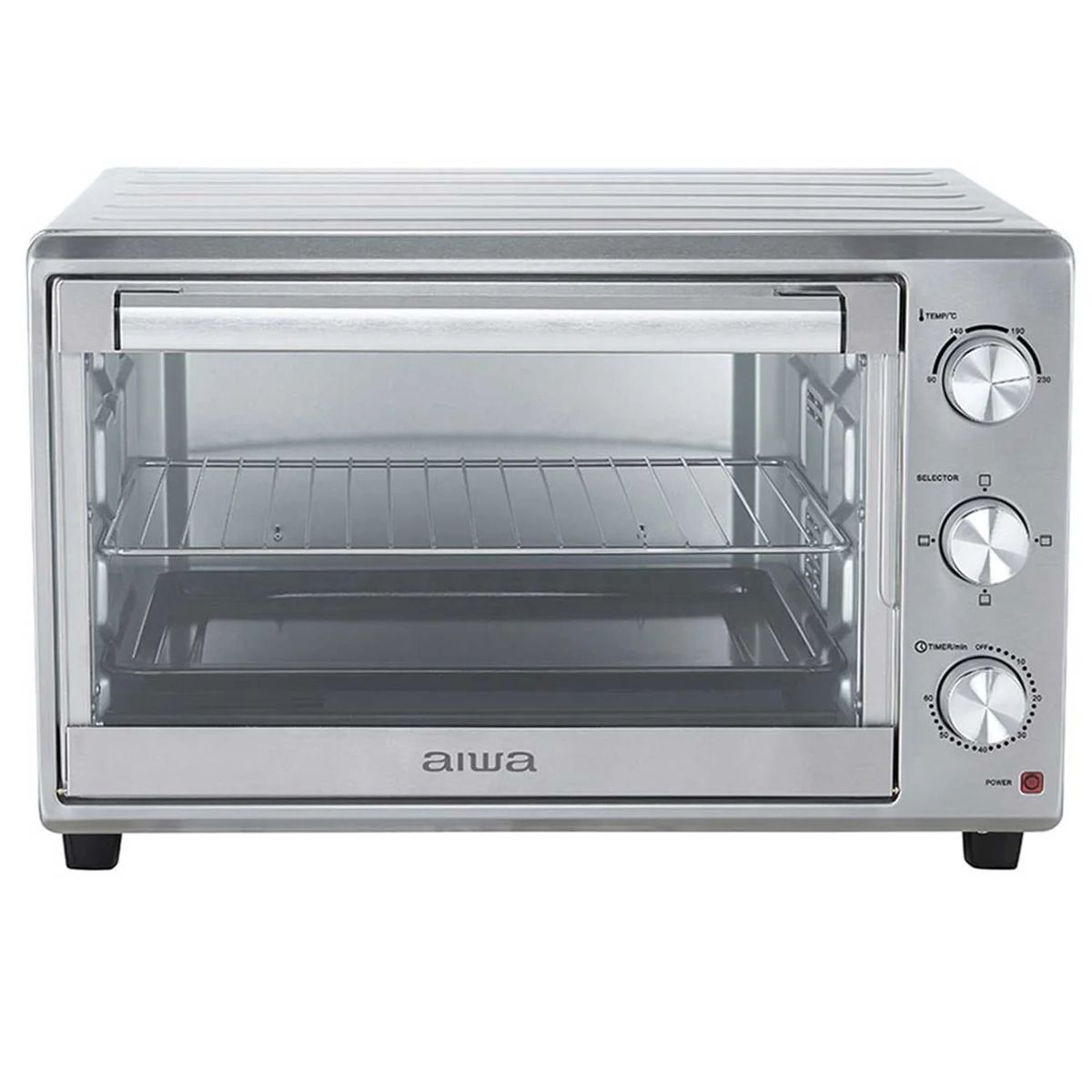 AIWA - HORNO ELÉCTRICO 60LTS 2200W 60MIN ACERO INOX 90ºC-230ºC AW-OK60