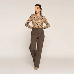 LUDOVICA - Body Animal Print Ajustado Moka