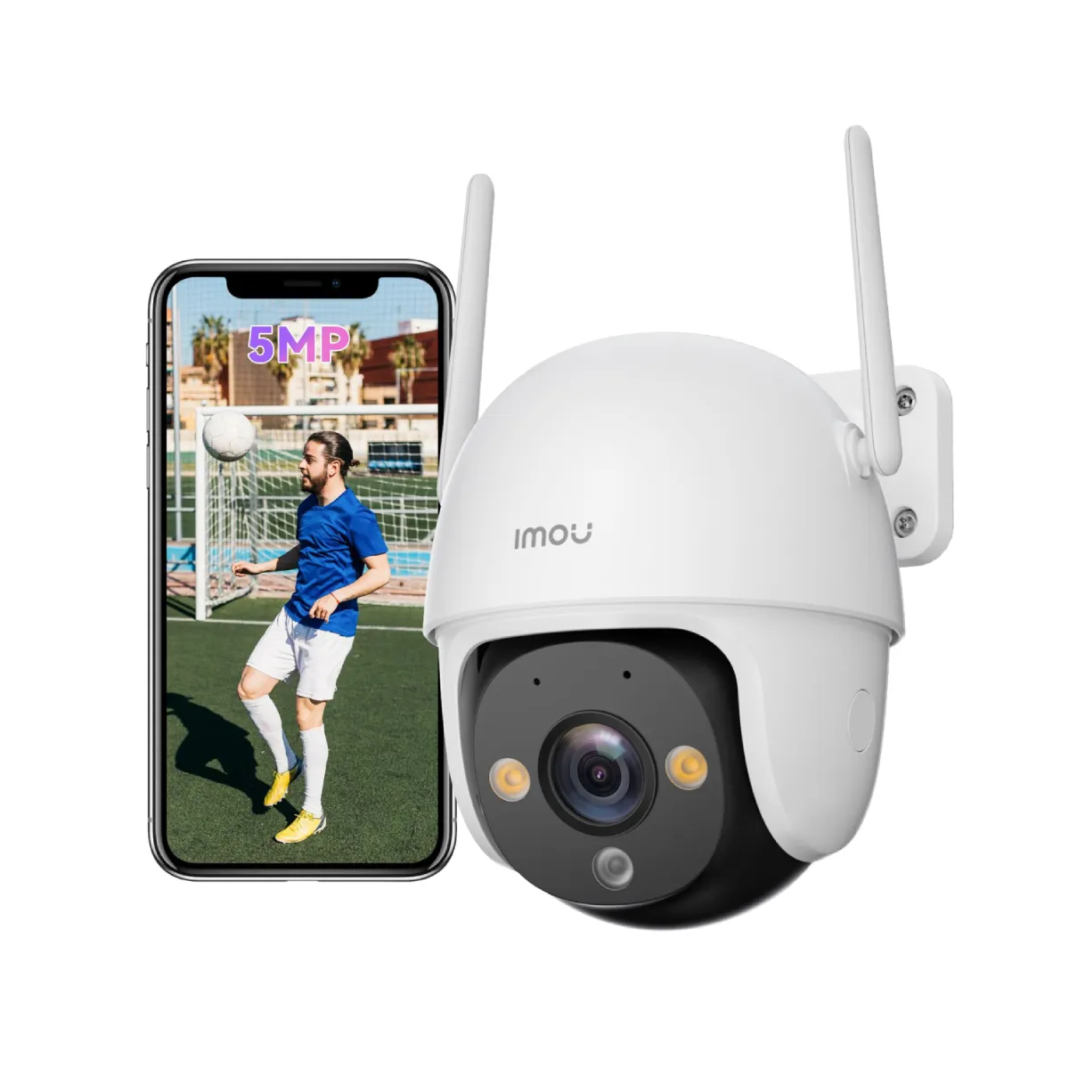 IMOU - Cámara De Seguridad Exterior Imou Dk7 5mp Ip Wifi Con Alarma