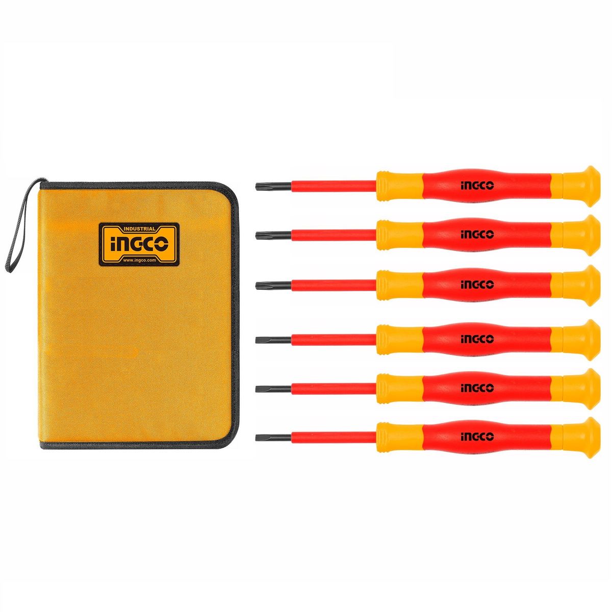 INGCO - Set Destornillador Precision Industrial Aislado Vde 6 Piezas