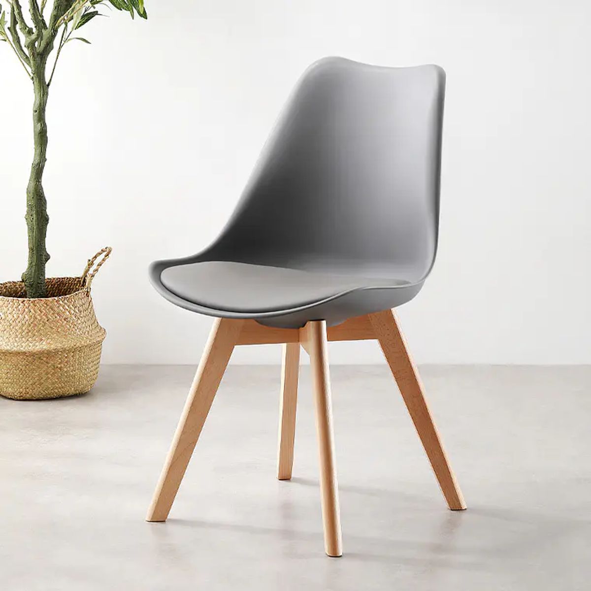 CORI CORI - Comedor Mesa Aura Wood 100cms + 4 Sillas Tulip