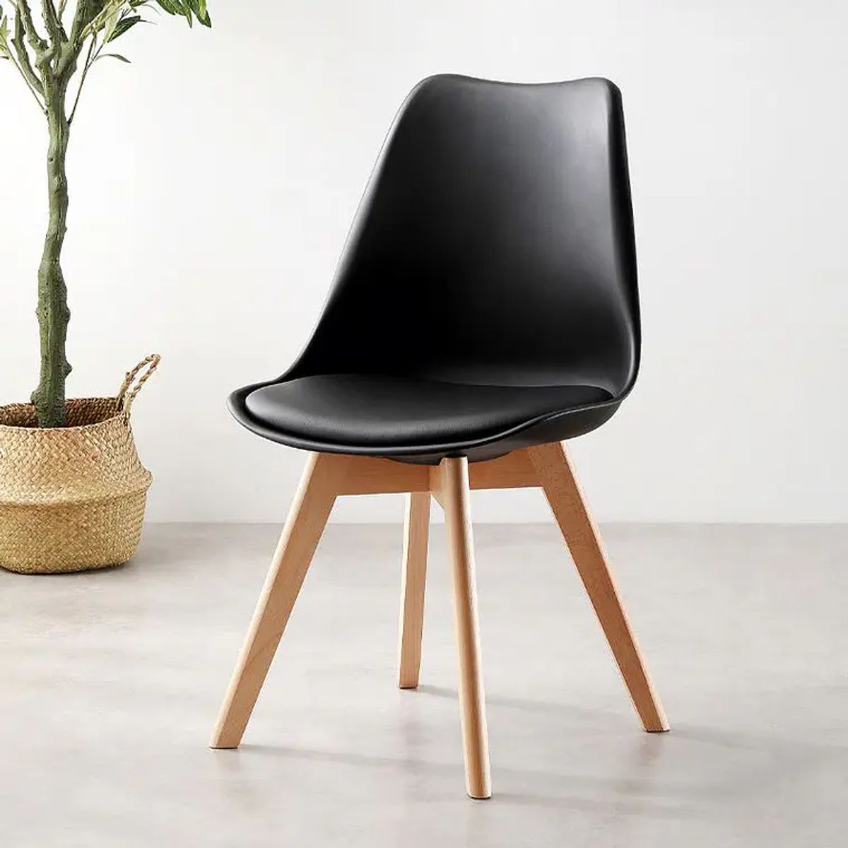CORI CORI - Comedor Mesa Aura Wood 100cms + 4 Sillas Tulip