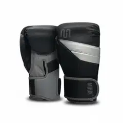 MUUK - GUANTE DE BOX PU K.O. NEGRO/GRIS 12 OZ