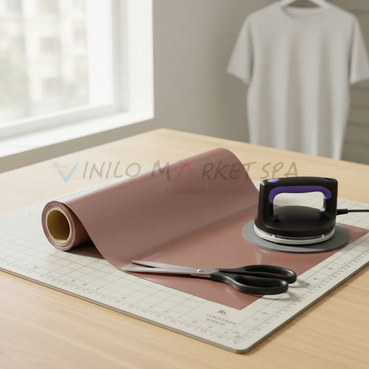NEON - Vinilos Textil Pu Termotransferible Rose Gold Suave 50 Cm X Mts