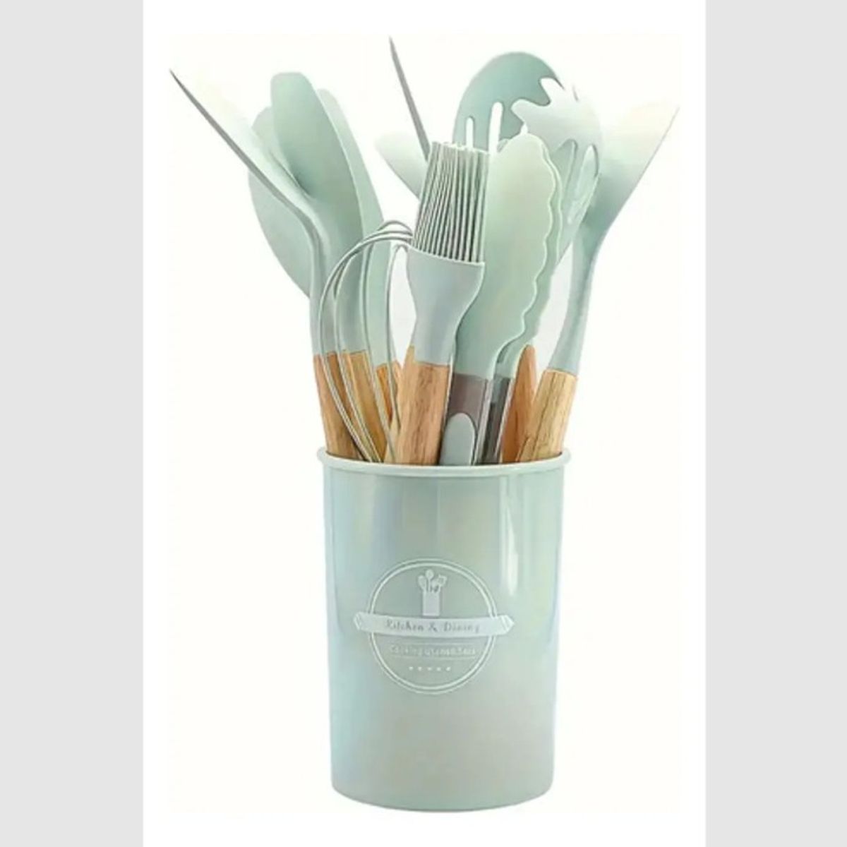 GENERICO - Set 12 Piezas Utensilios De Cocina De Silicona Antiadherente