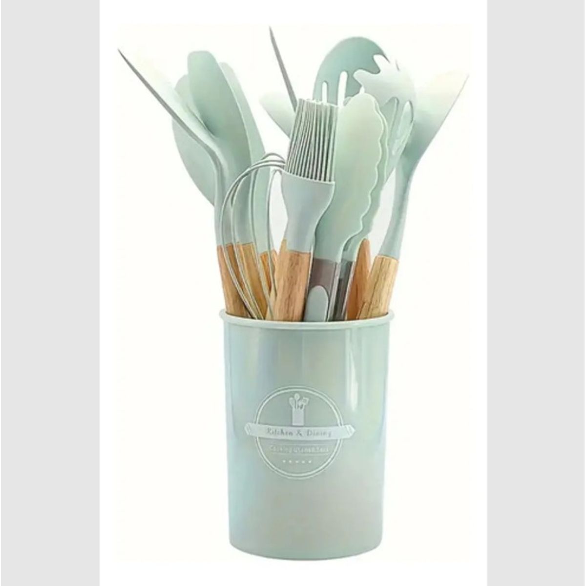 GENERICO - Set 12 Piezas Utensilios De Cocina De Silicona Antiadherente