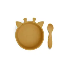 NUUROO - Set de Comida de Silicona Elia - Amarillo Empolvado -