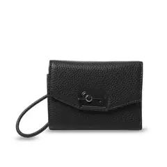 TOTTO - Billetera Mujer Smooth Pequeña con RFID Blocker Negra