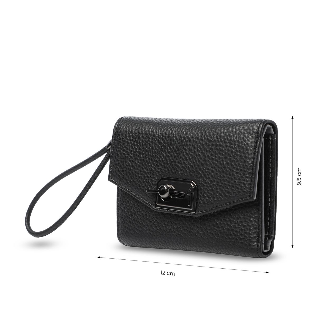 TOTTO - Billetera Mujer Smooth Pequeña con RFID Blocker Negra