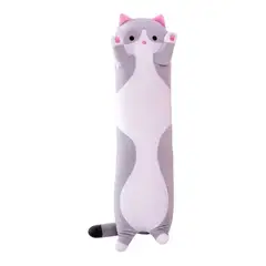 GENERICO - Peluche Almohada Gatito Largo Gato Kawai Grande 90 Cm