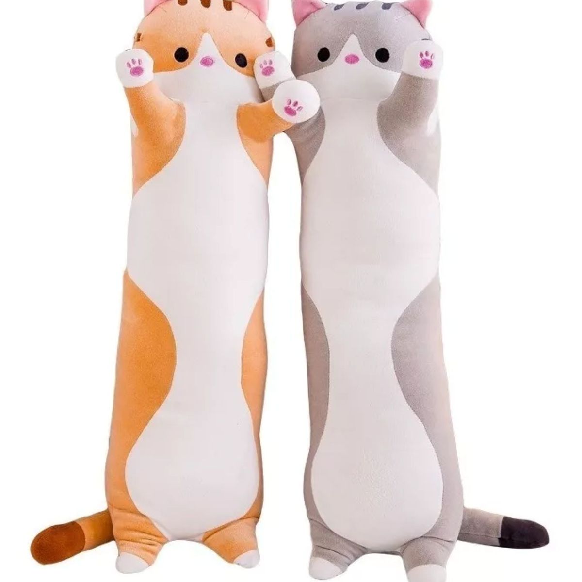 GENERICO - Peluche Almohada Gatito Largo Gato Kawai Grande 90 Cm