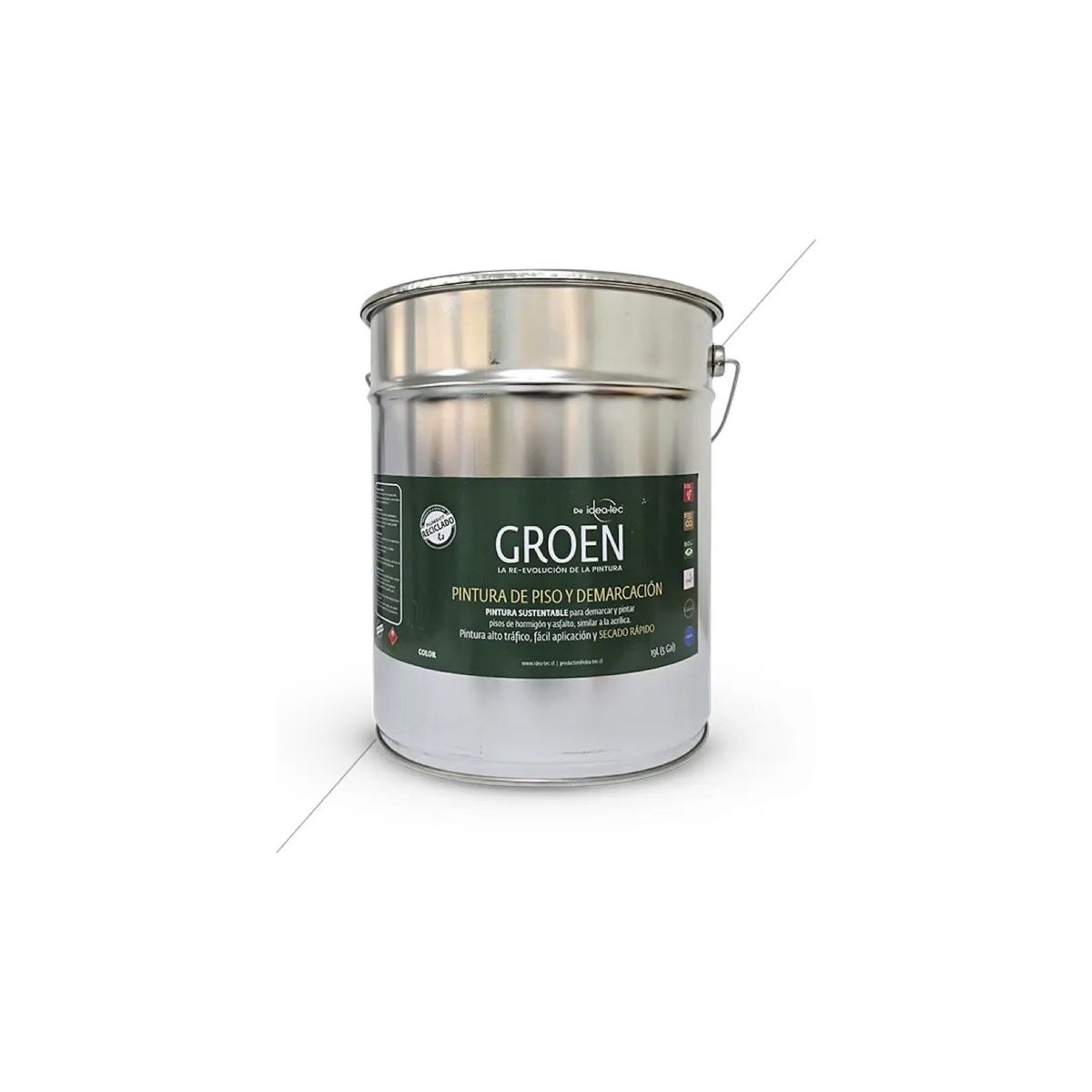 Pintura pisos alto tráfico Groen 19L blanco, marca IDEA TEC - Foto Principal