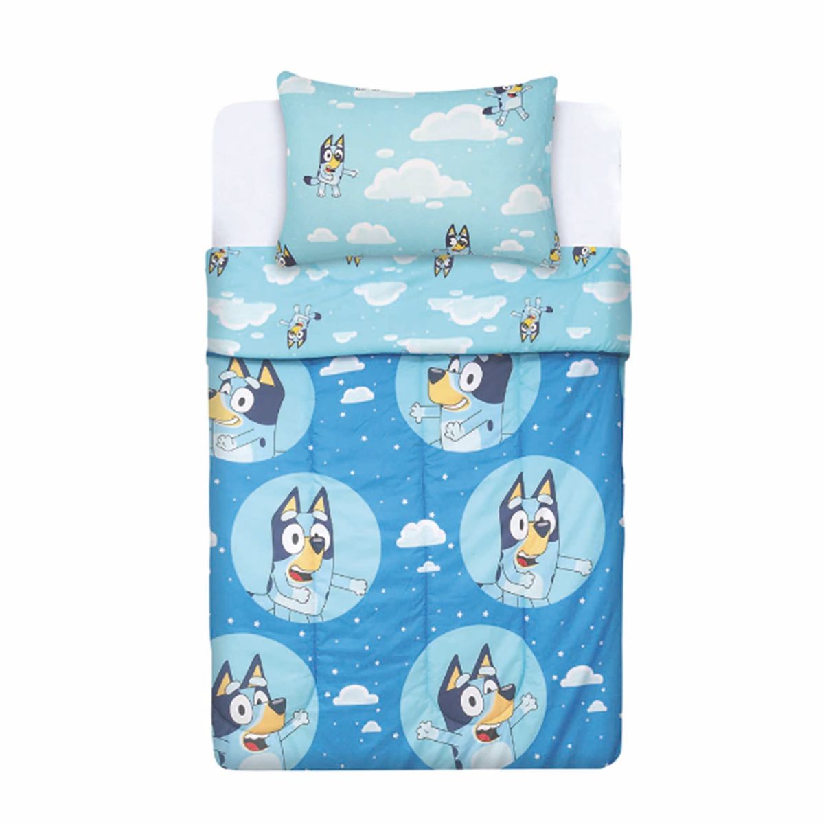 BLUEY - Plumon infantil cobertor reversible 1.5 plazas bluey