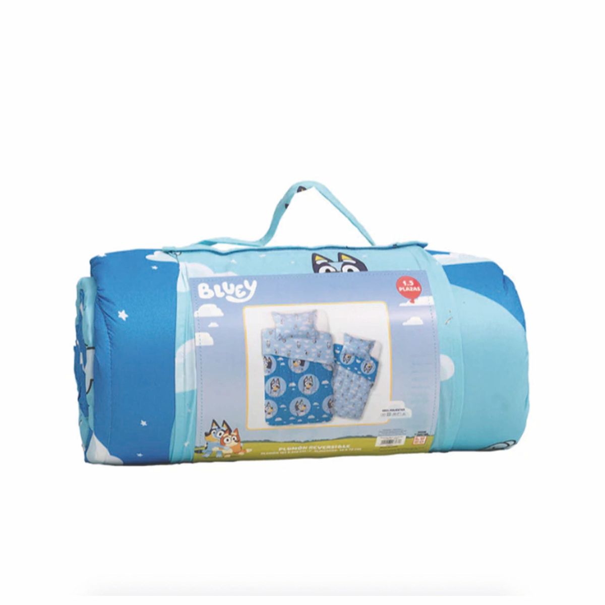 BLUEY - Plumon infantil cobertor reversible 1.5 plazas bluey