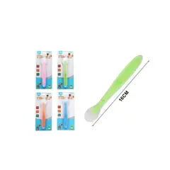 GENERICO - CUCHARA DE SILICONA PARA BEBÉS 16CM