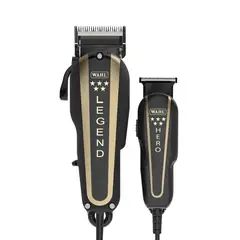 WAHL - Combo Maquinas Para Cortar Pelo Profesionales Barber Kit 2 Cortadoras Legend y Hero