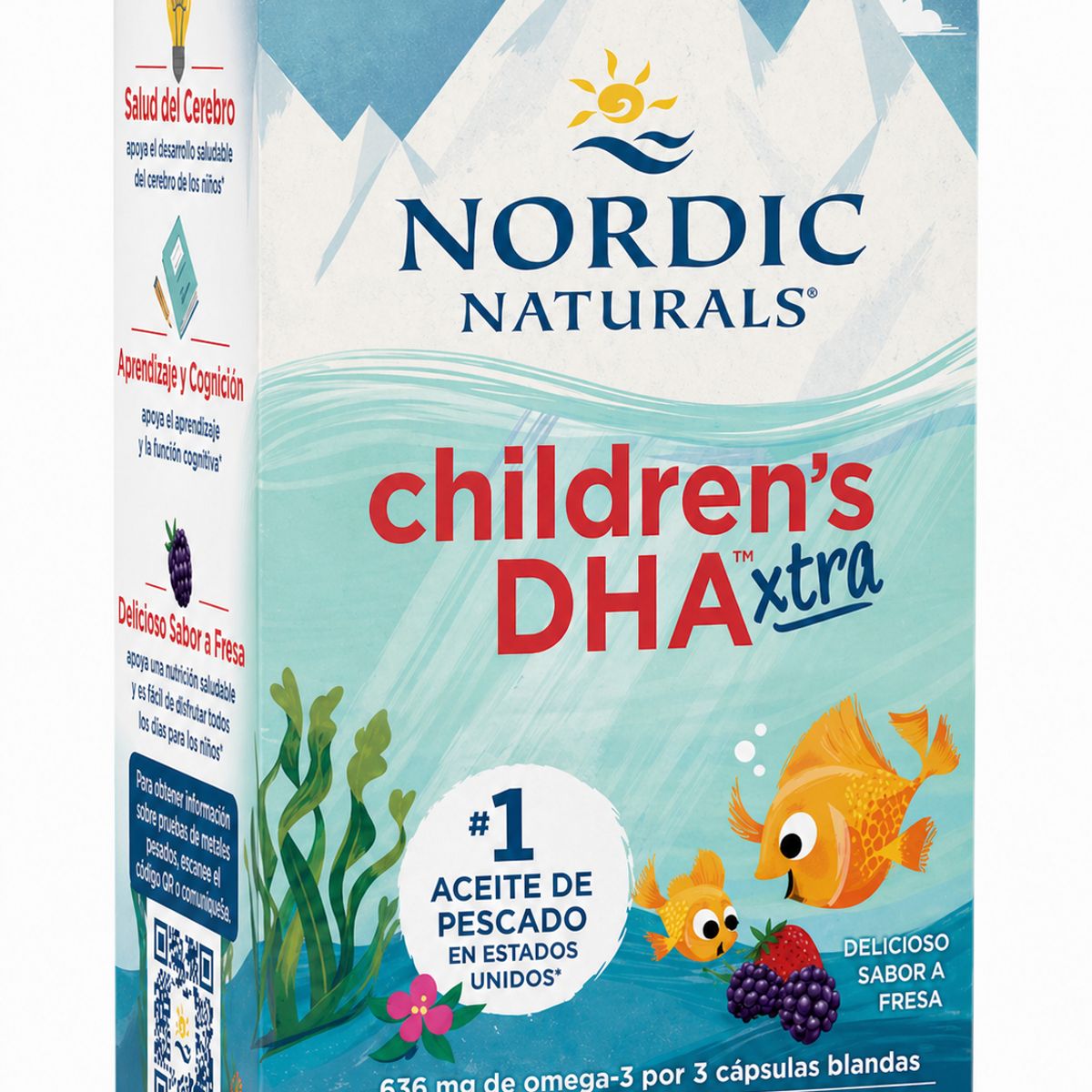 NORDIC NATURALS - Nordic Naturals Omega 3 DHA Xtra EPA para niños Funcion cognitiva e inmunologica 3 a 6 años 90 mini geles