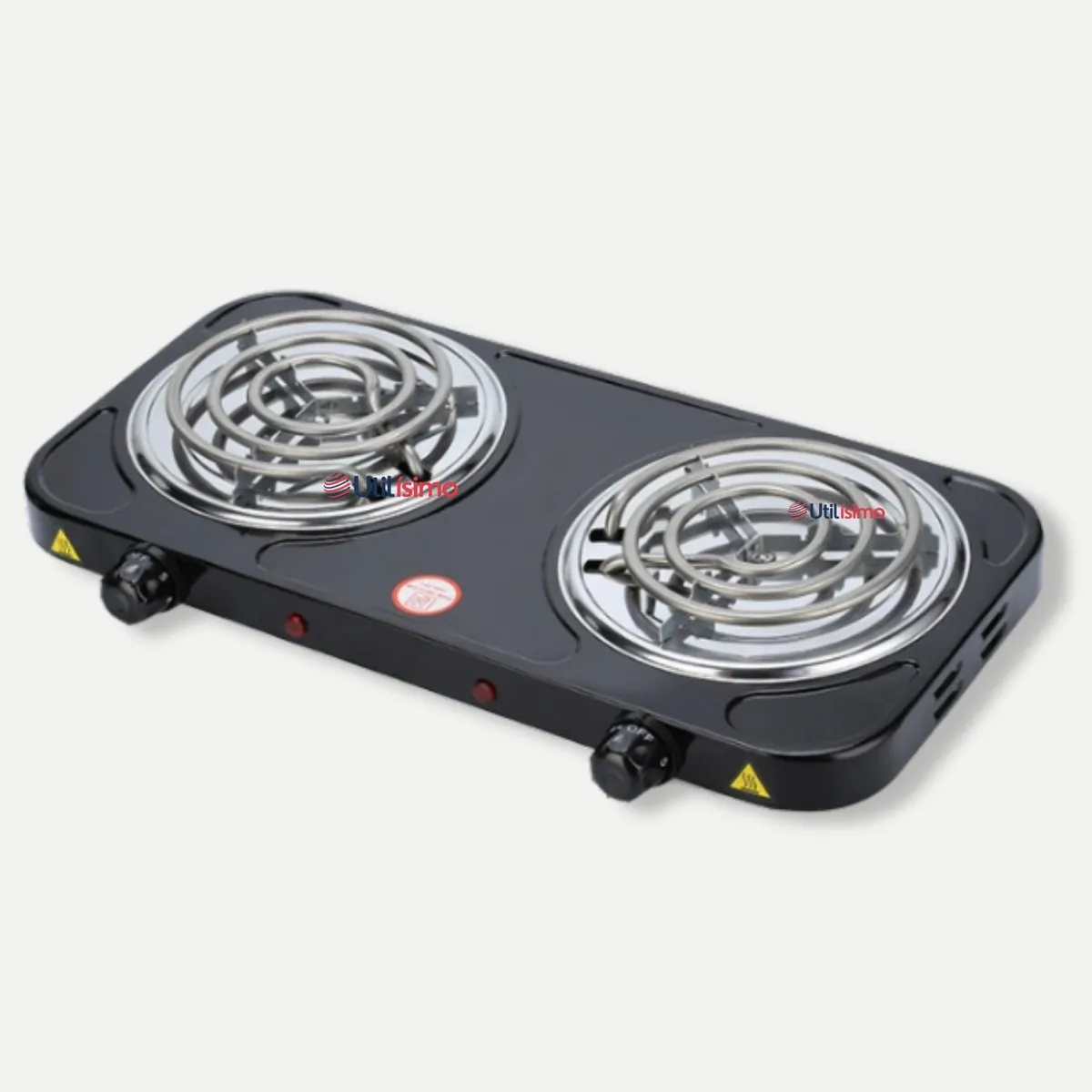 LINE - Cocina Eléctrica 2 Platos 2000W de Potencia Cocinilla Portátil Negro