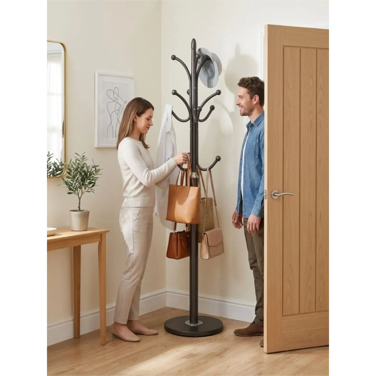 GENERICO - Perchero De Pie Con Base Reforzada de ceramica alta resistencia 178cm