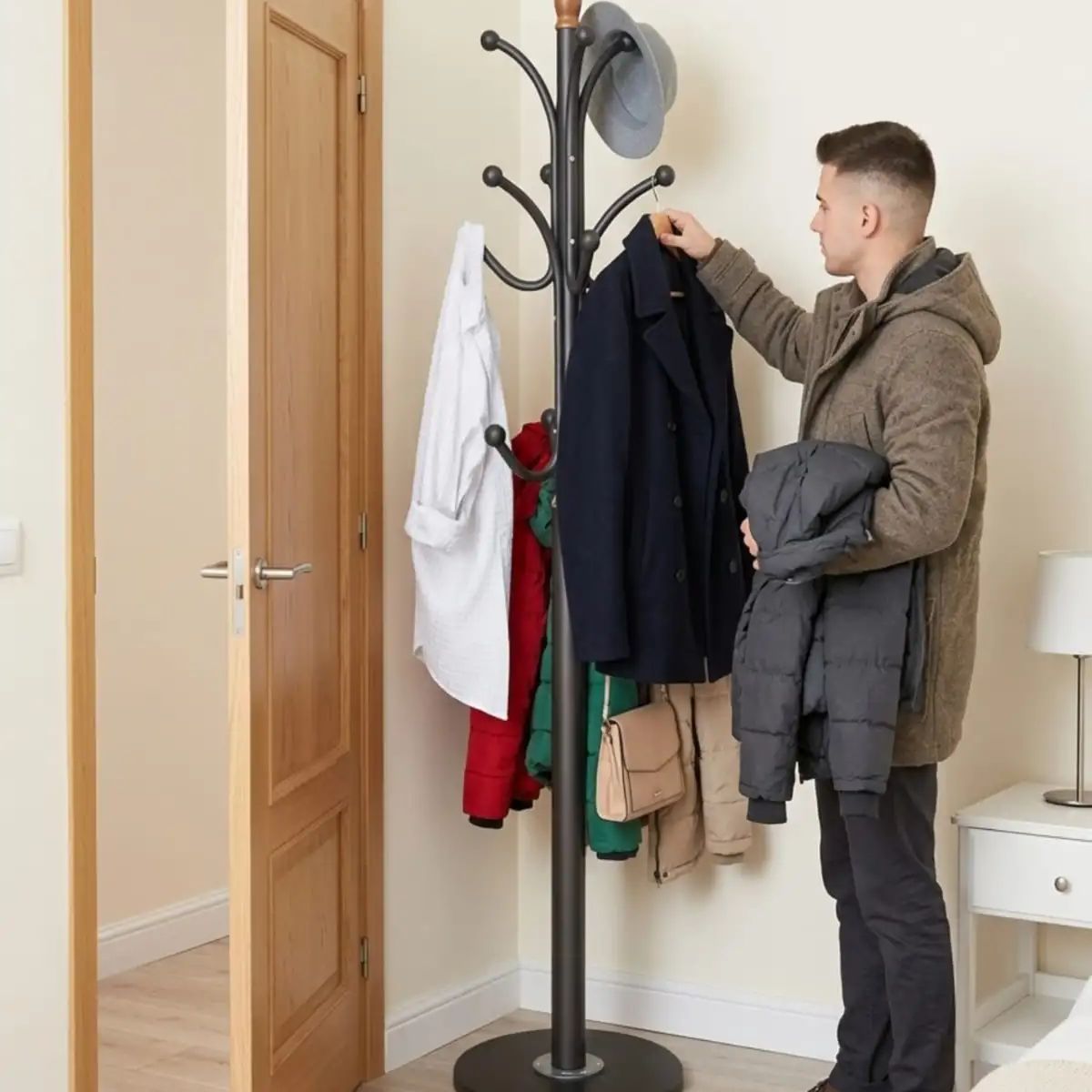 GENERICO - Perchero De Pie Con Base Reforzada de ceramica alta resistencia 178cm