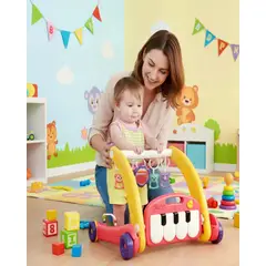 GENERICO - Andador de Bebé Ergonómico Ajustable con Bandeja Musical Didáctica