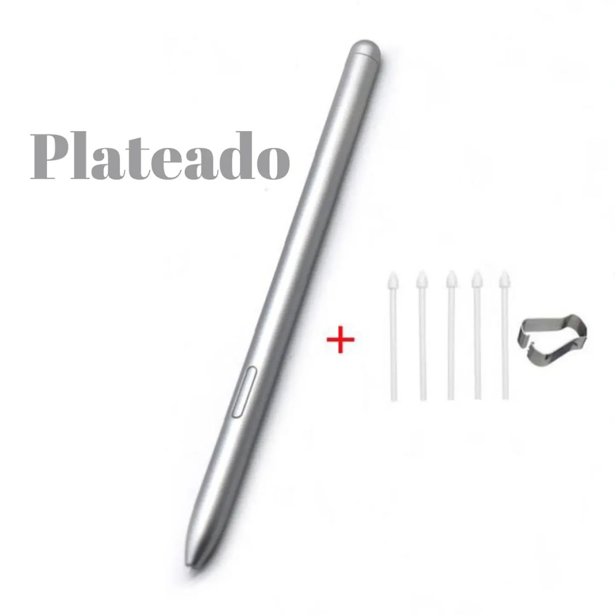 GENERICO - Lápiz S Pen Plateado para Samsung Galaxy Tab y Celulares
