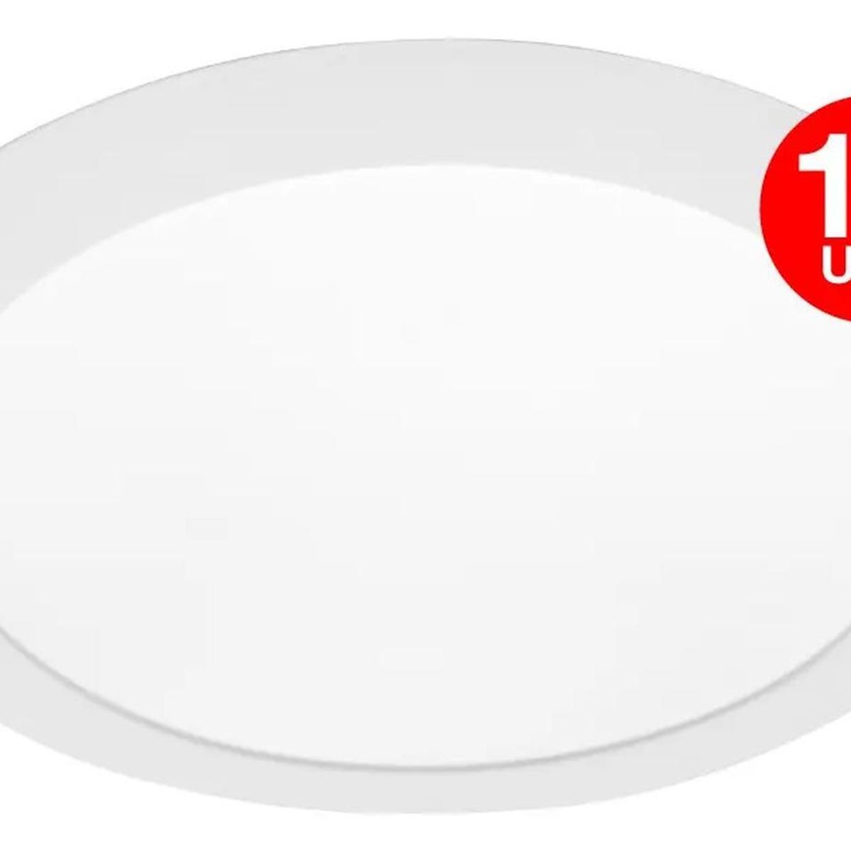DRL - Pack 10 Panel Led Foco Plafón Backlight Emb Redond 18w 6500k Blanco