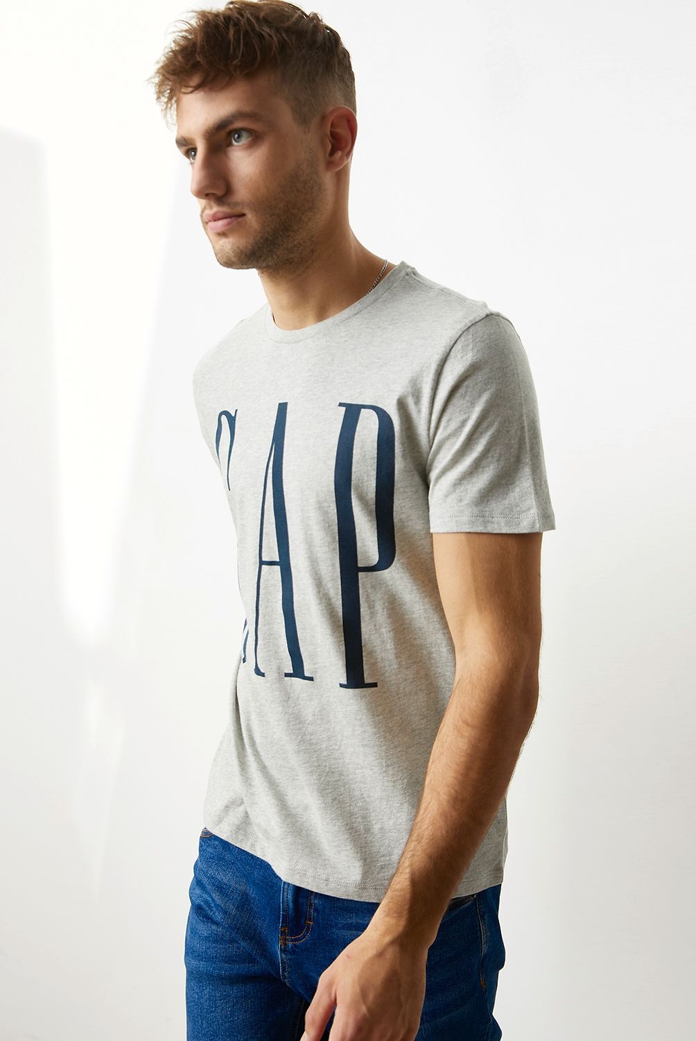 GAP - GAP Polera Manga Corta Algodón Hombre