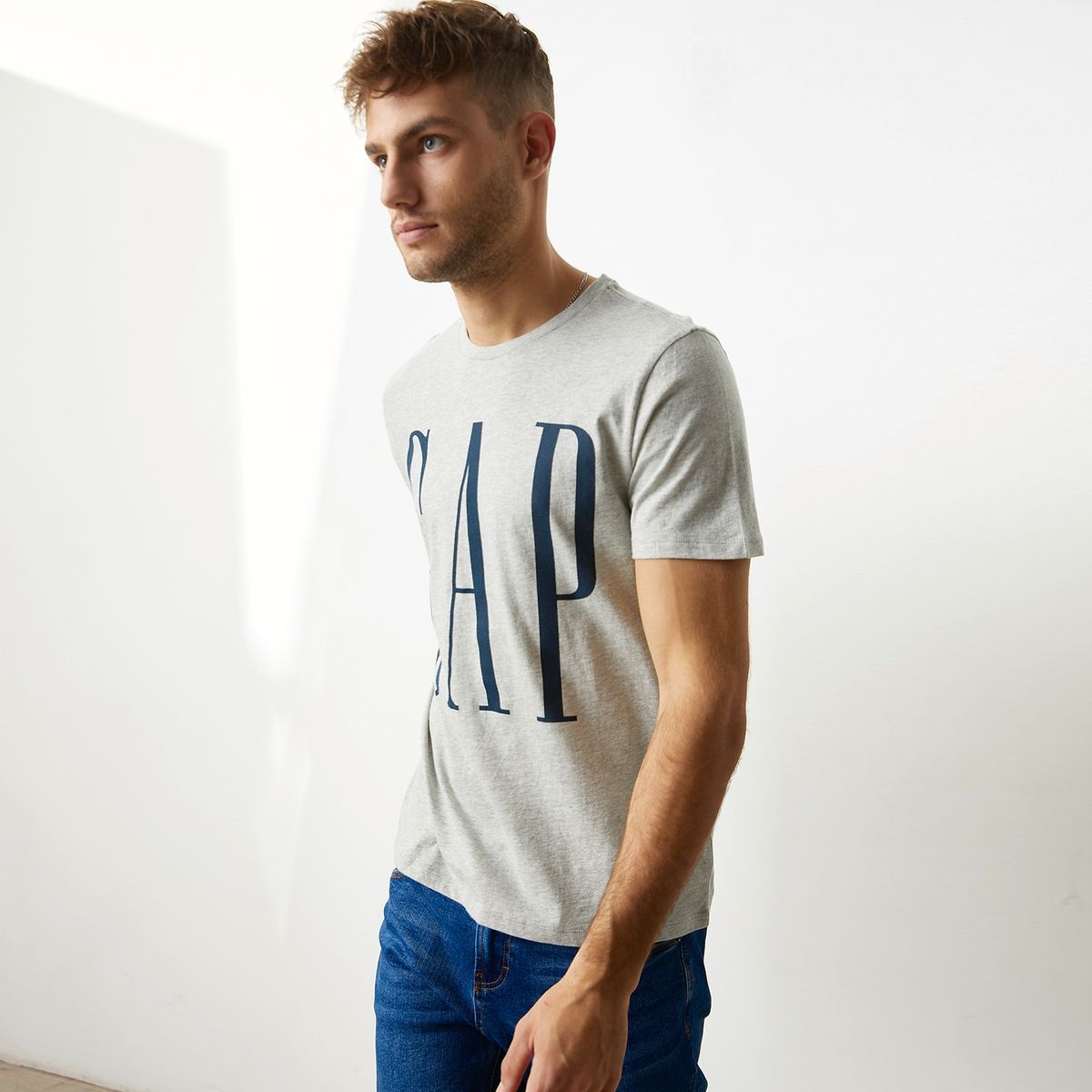 GAP - GAP Polera Manga Corta Algodón Hombre