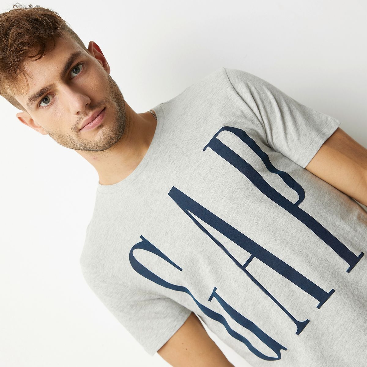 GAP - GAP Polera Manga Corta Algodón Hombre