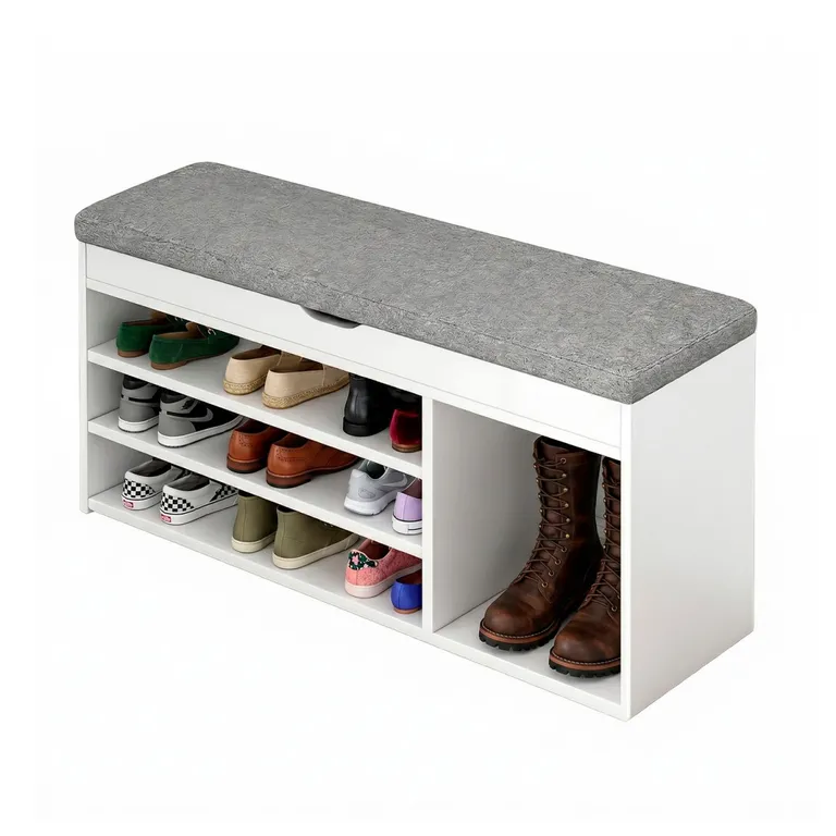 Zapatero Mueble Organizador con Asiento Banca y Cajon 90cm