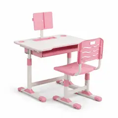 SPACE HOME - Escritorio Infantil Rosado Con Silla Ergonomica Ajustable