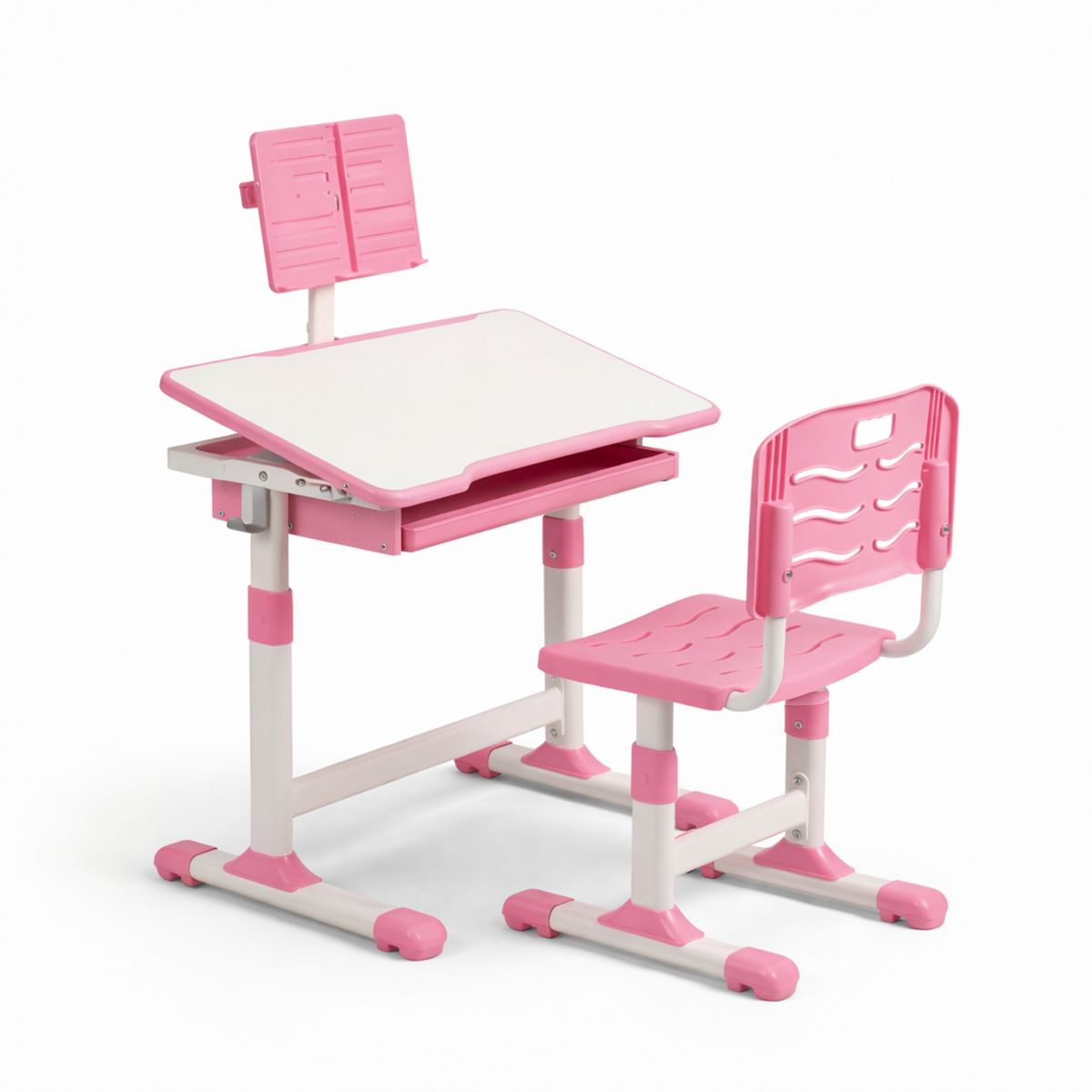SPACE HOME - Escritorio Infantil Rosado Con Silla Ergonomica Ajustable