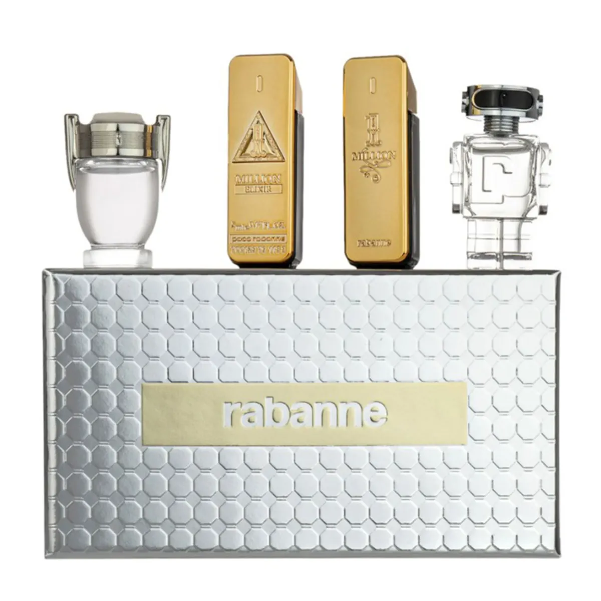 RABANNE - Paco Rabanne Set de Regalo 4 Piezas para Hombre One Million + Elixir + Invictus + Phantom 5 ml cu