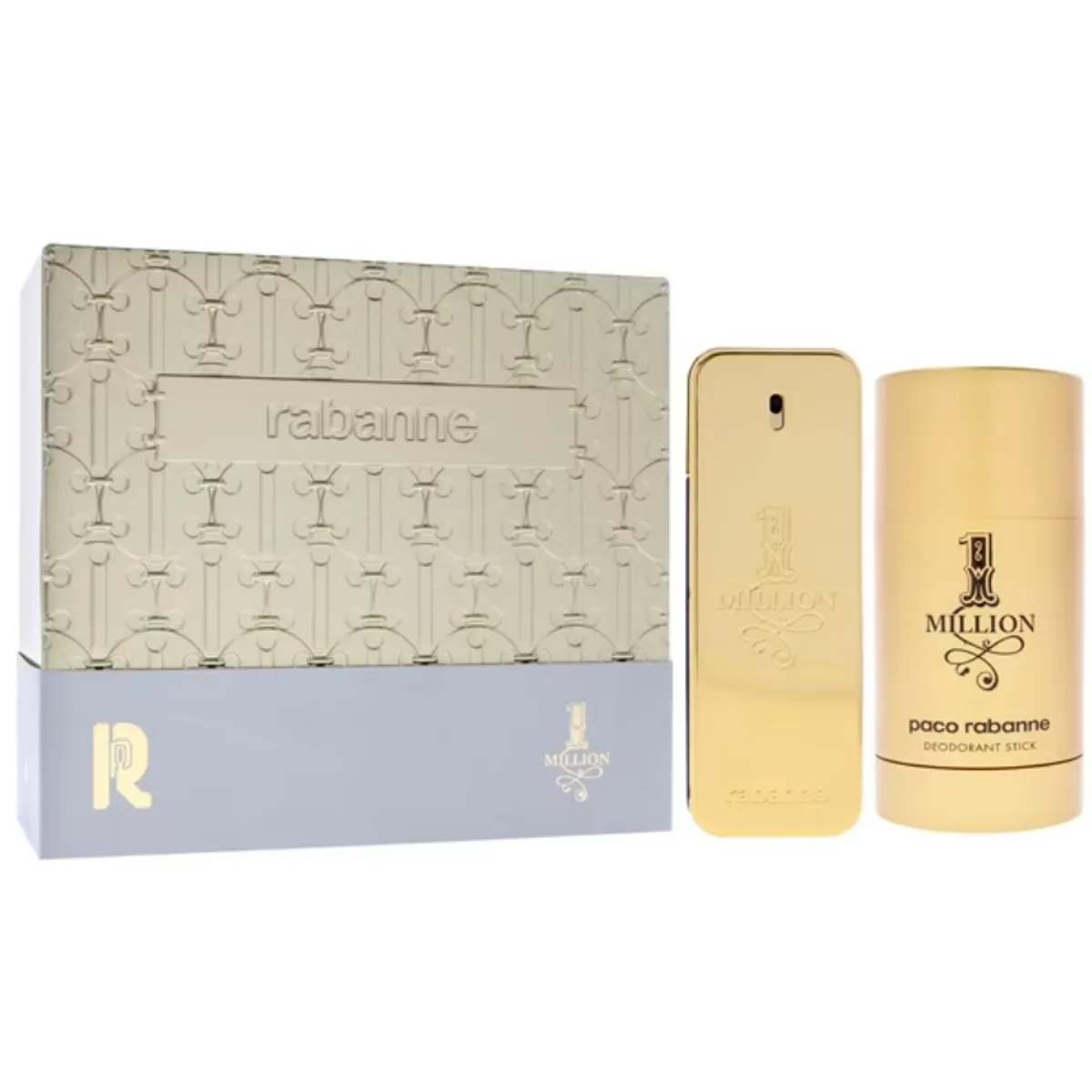 RABANNE - Paco Rabanne One Million Set de Regalo 2 Piezas para Hombre 100 ml EDT + Desodorante en Barra 2.5 oz
