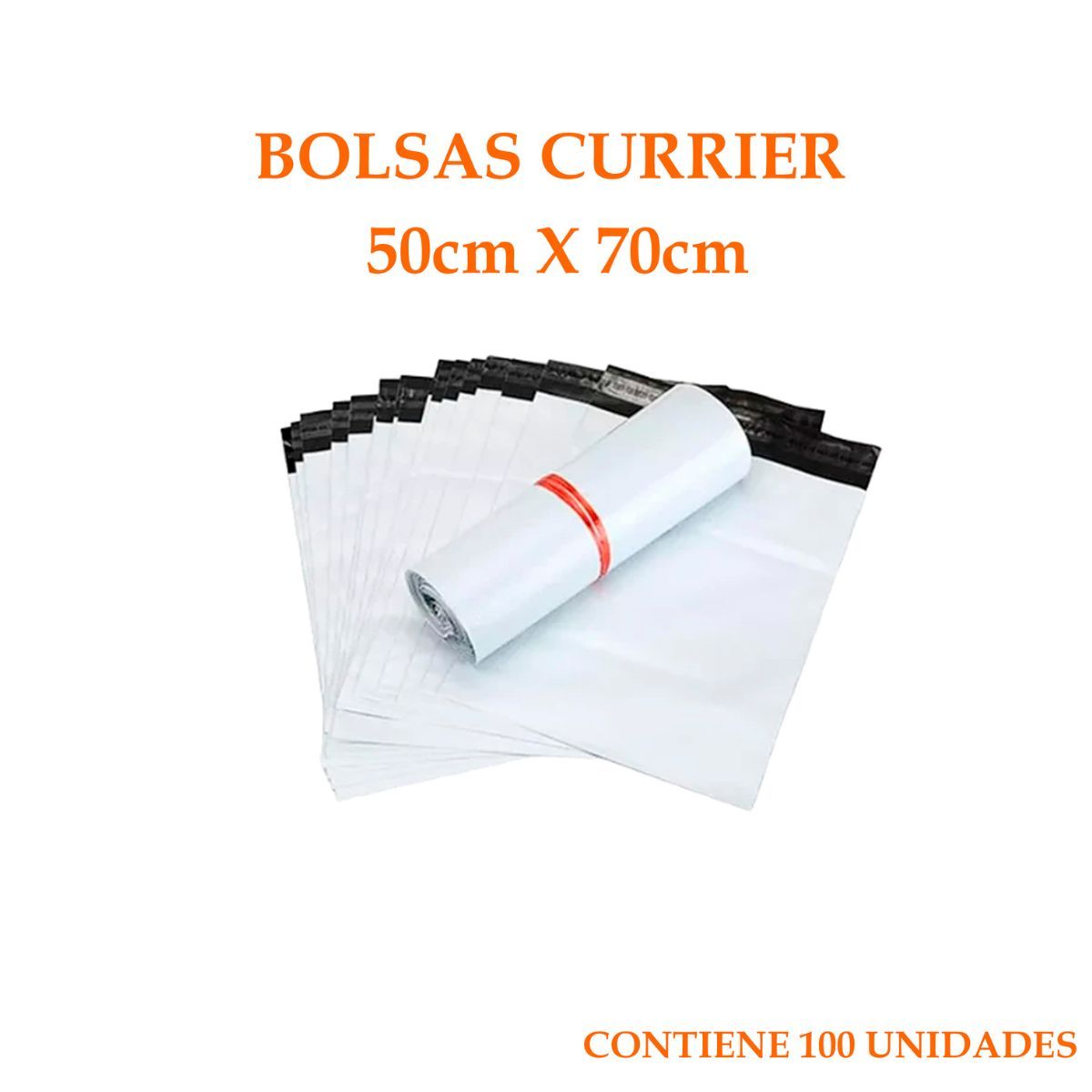 GENERICO - Pack 100 Bolsas Embalaje Courier Sobre Autoadhesivo 50x70 Cm